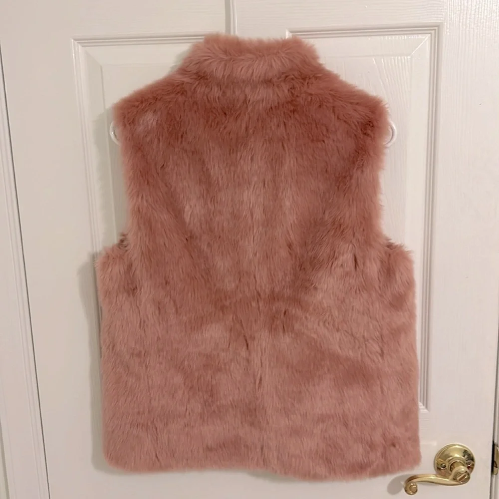J. Crew Women's Faux Fur Vest Pink New Size Small
